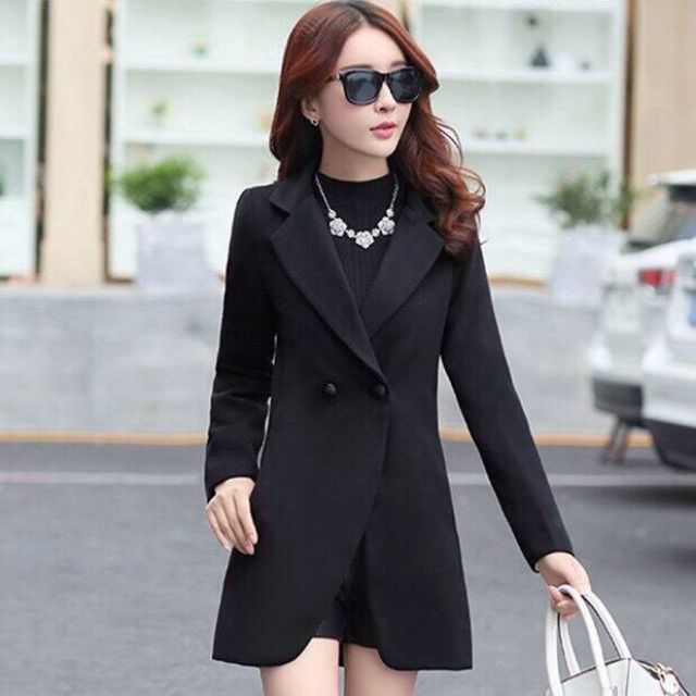 💕ÁO KHOÁC CỔ VEST 2 NÚT FROM DÀI💕