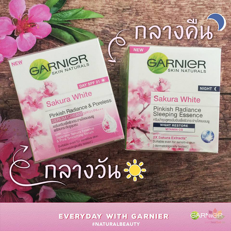 Kem dưỡng trắŉg Garnier Sakura White Serum Day Cream (Thái Lan) tuýp nhỏ