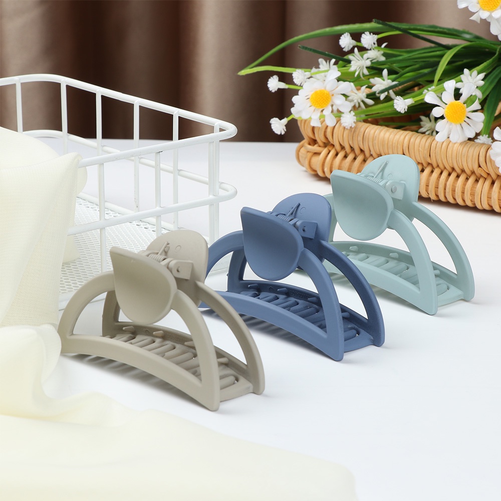 Kẹp tóc nhựa màu trơn thời trang dành cho nữ