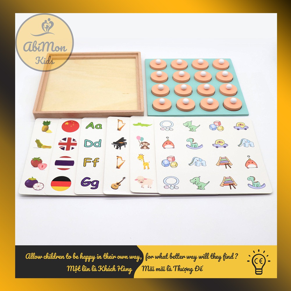 🌻 Lật Hình Gỗ Tìm Cặp Giống Nhau Cho Bé  ☘️ Montessori cao cấp ✨