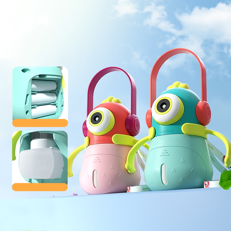 Máy bắn Bong Bóng Xà Phòng, Súng thổi Monster Bubbles Mideer kèm nước bong bóng xà phòng có thể phát nhạc Cho Bé