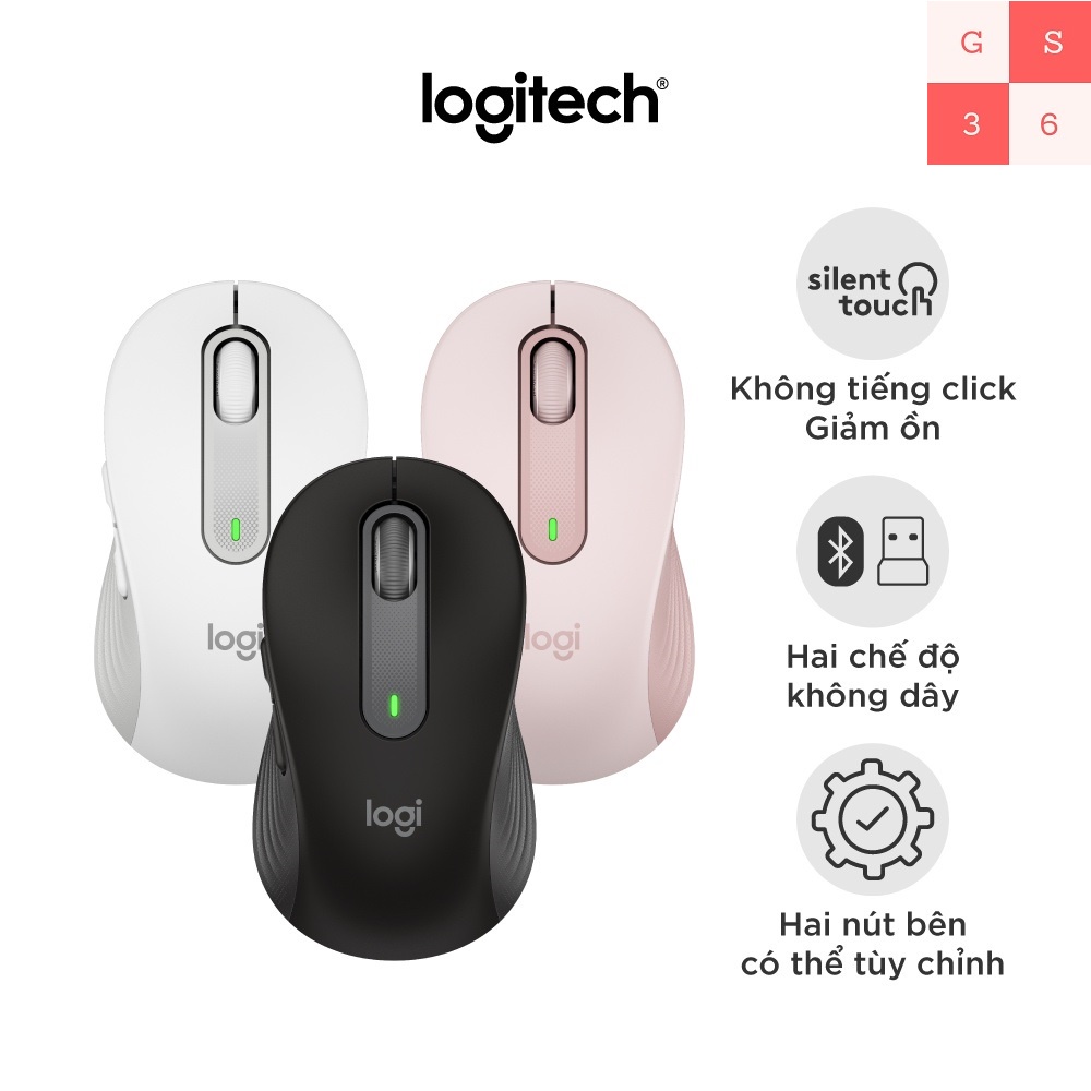 Chuột không dây bluetooth Logitech Signature M650 - Hàng chính hãng