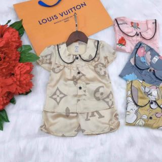 Bộ pijama lụa cho bé gái