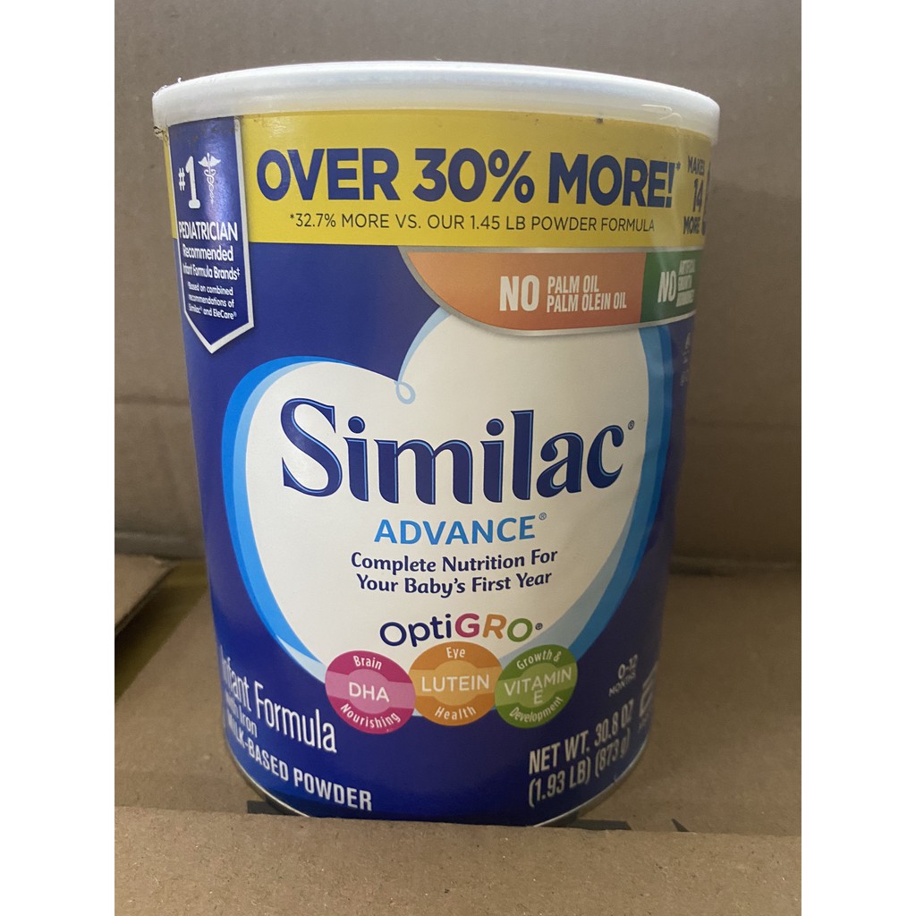 [ Mẫu Mới] Sữa bột Similac Advance 873g- 964g