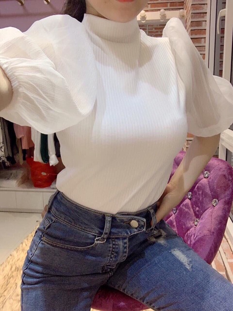 Áo thun gân tay tơ bóng BIGSIZE