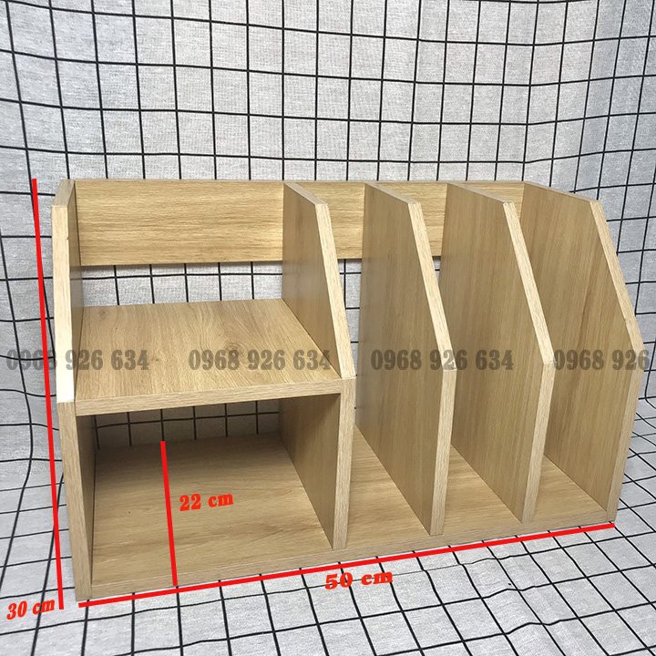 Kệ sách để bàn FREESHIP Kệ gỗ mini để hồ sơ văn phòng nhiều ngăn tiện lợi, nhỏ gọn (K3)