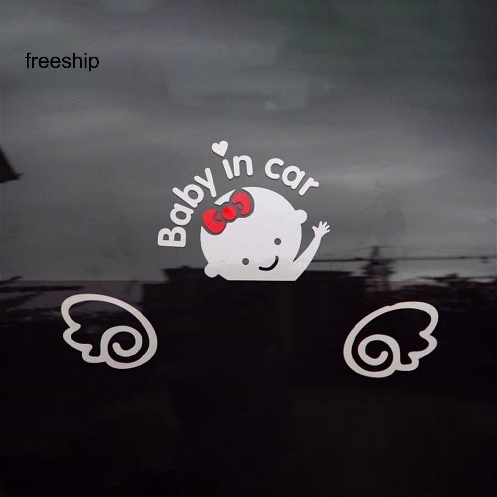Decal dán trang trí phản quang " Baby in Car " cho xe hơi