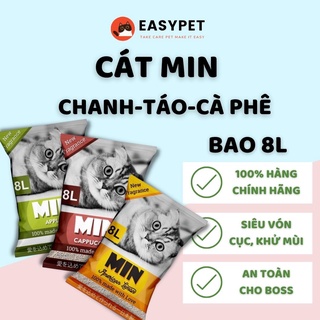 Cát Vệ Sinh Cho Mèo  MIN 8L MÙI CHANH TÁO CÀ PHÊ, CATBOX 8L (4KG), cát CAT BOX Mùi Chanh, Táo, Cà Phê - EASYPET