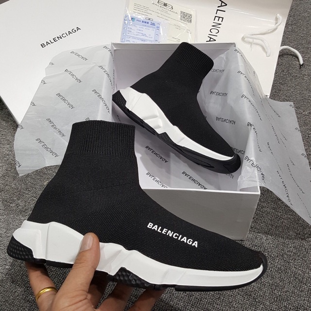 Giày Balen Speedss đen cổ chun cao cấp. Hàng 11 full hộp trắng trung đủ size 36-43