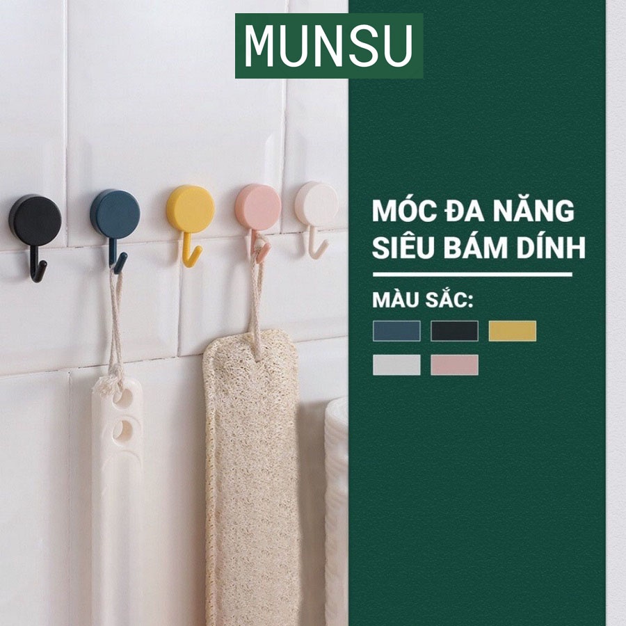 Móc Dán Đa Năng Chịu Lực Tốt Treo Tường Chắc Chắn, Siêu Dính Nhiều Màu Z04_A312