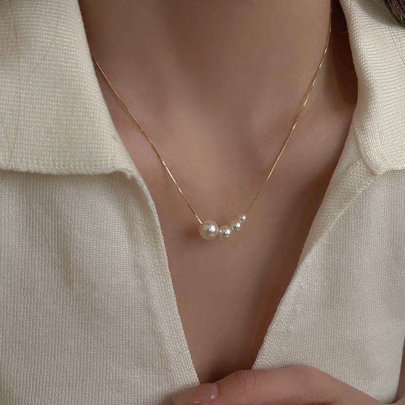 Vòng cổ Ngọc Trai Thiết Kế Đơn Giản