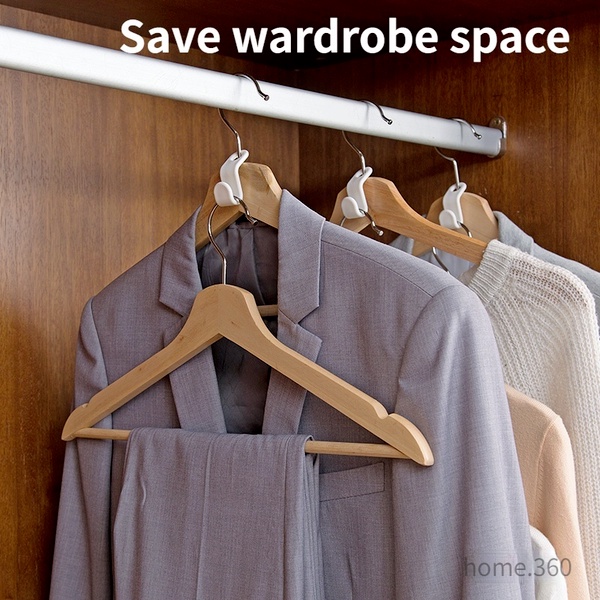 Set 6/ 1 móc nhựa treo đồ hình chữ S tiết kiệm không gian đa năng chất lượng cao