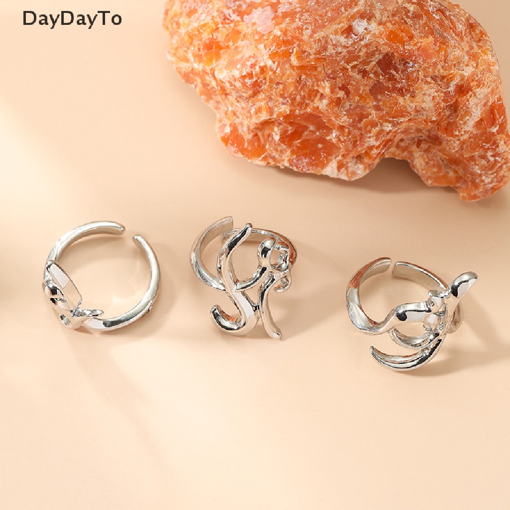 Bộ 3 Nhẫn Đeo Bảo Vệ Ngón Tay Dạng Mở Phong Cách Punk