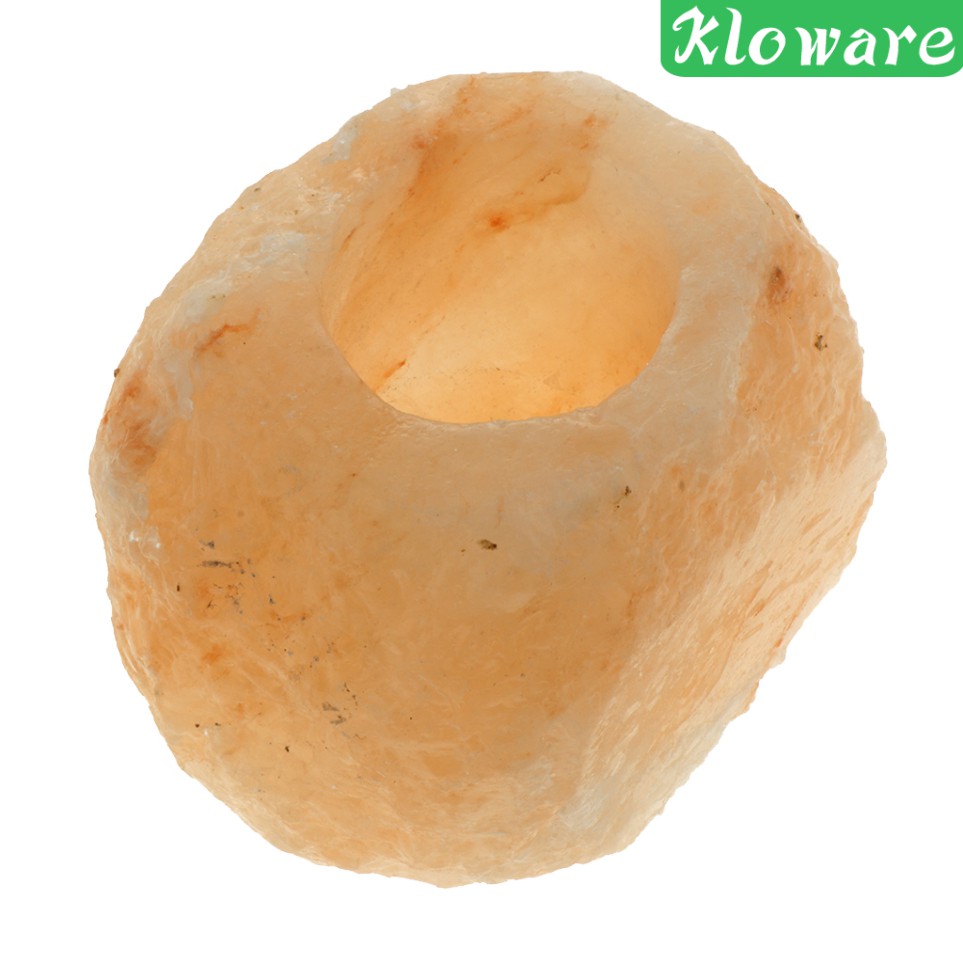 Giá Đỡ Đèn Cầy Đá Muối Himalayan Màu Cam Tự Nhiên