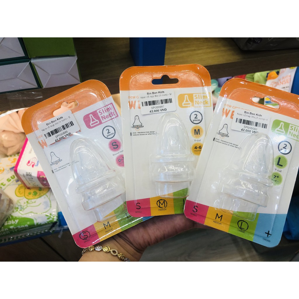 Núm ti bình sữa Wesser Cổ rộng/ cổ hẹp