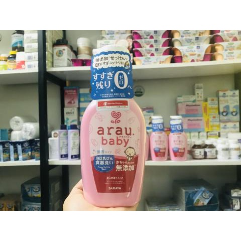 Combo rửa bình Arau chai 500ml + túi 450ml