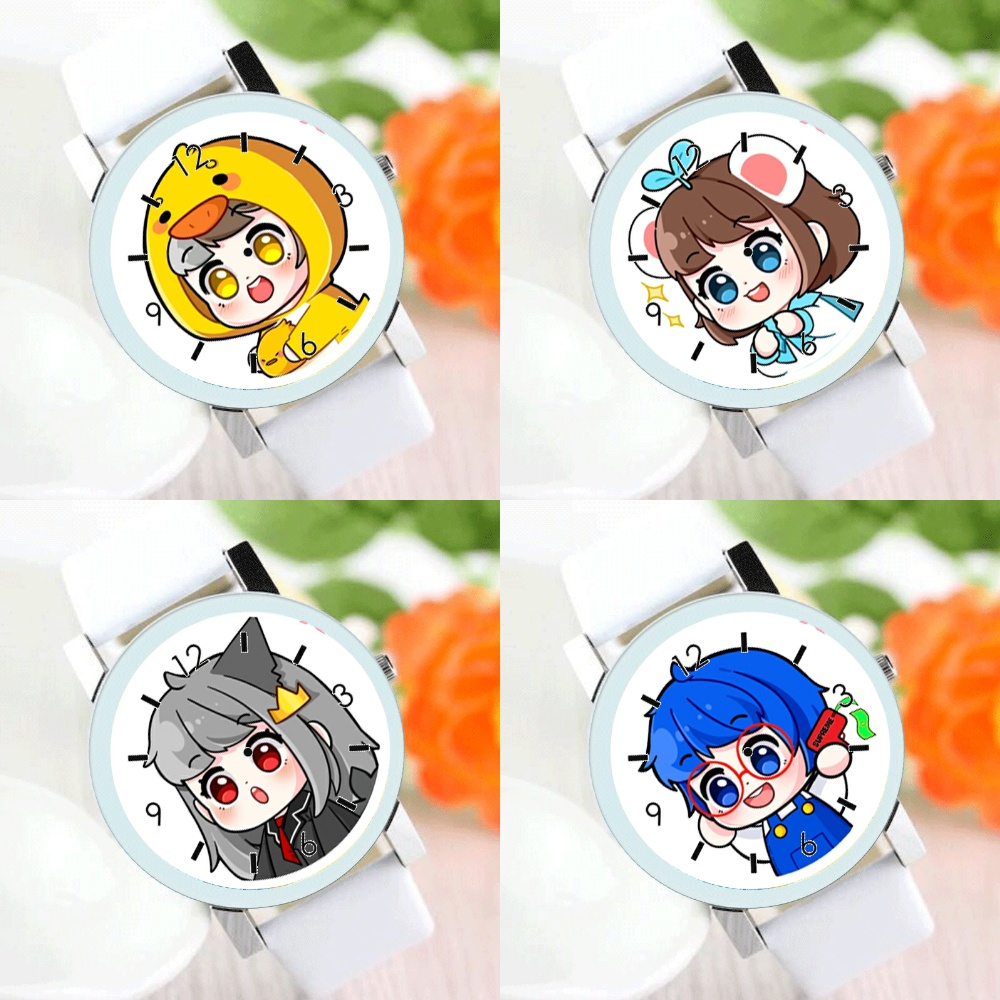 Đồng hồ đeo tay nam nữ HERO TEAM - MẮT TRÒN XOE Simmy Phong cận Siro Mr Vịt Sammy Đào Kairon Timy Kamui anime chibi