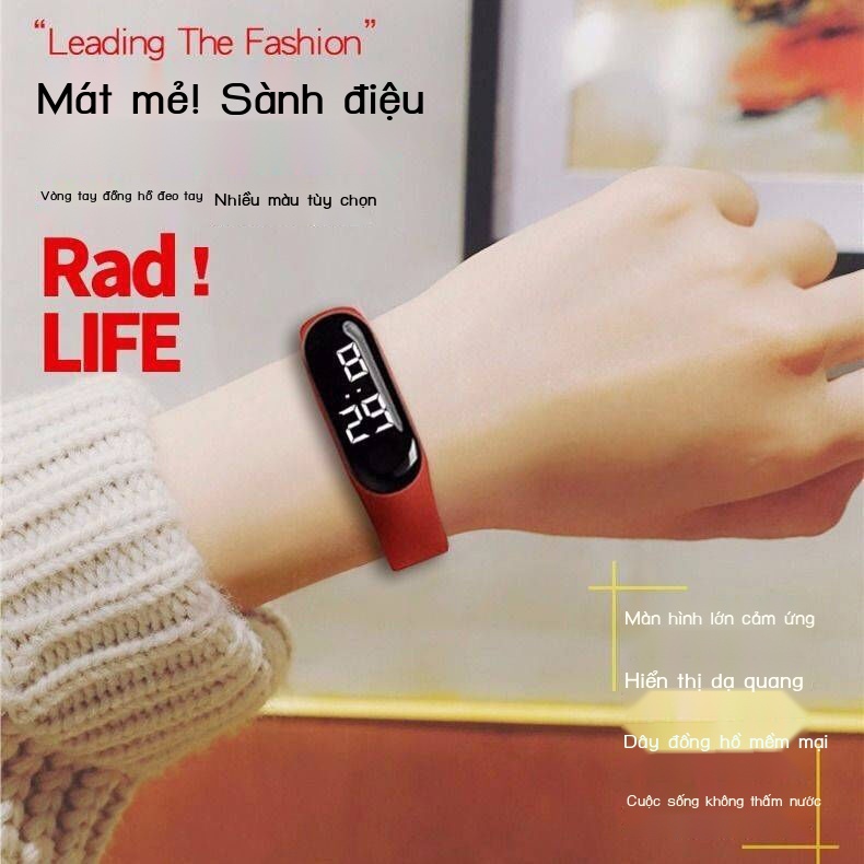 Đồng Hồ Thể Thao Điện Tử Màn Hình Cảm Ứng LED Chống Nước Phiên Bản Hàn Quốc Đơn Giản Có Đèn LED Cho Nam Và Nữ