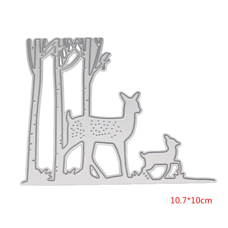 Khuôn Cắt Giấy Làm Từ Kim Loại Hình Chú Hươu Trang Trí Scrapbook