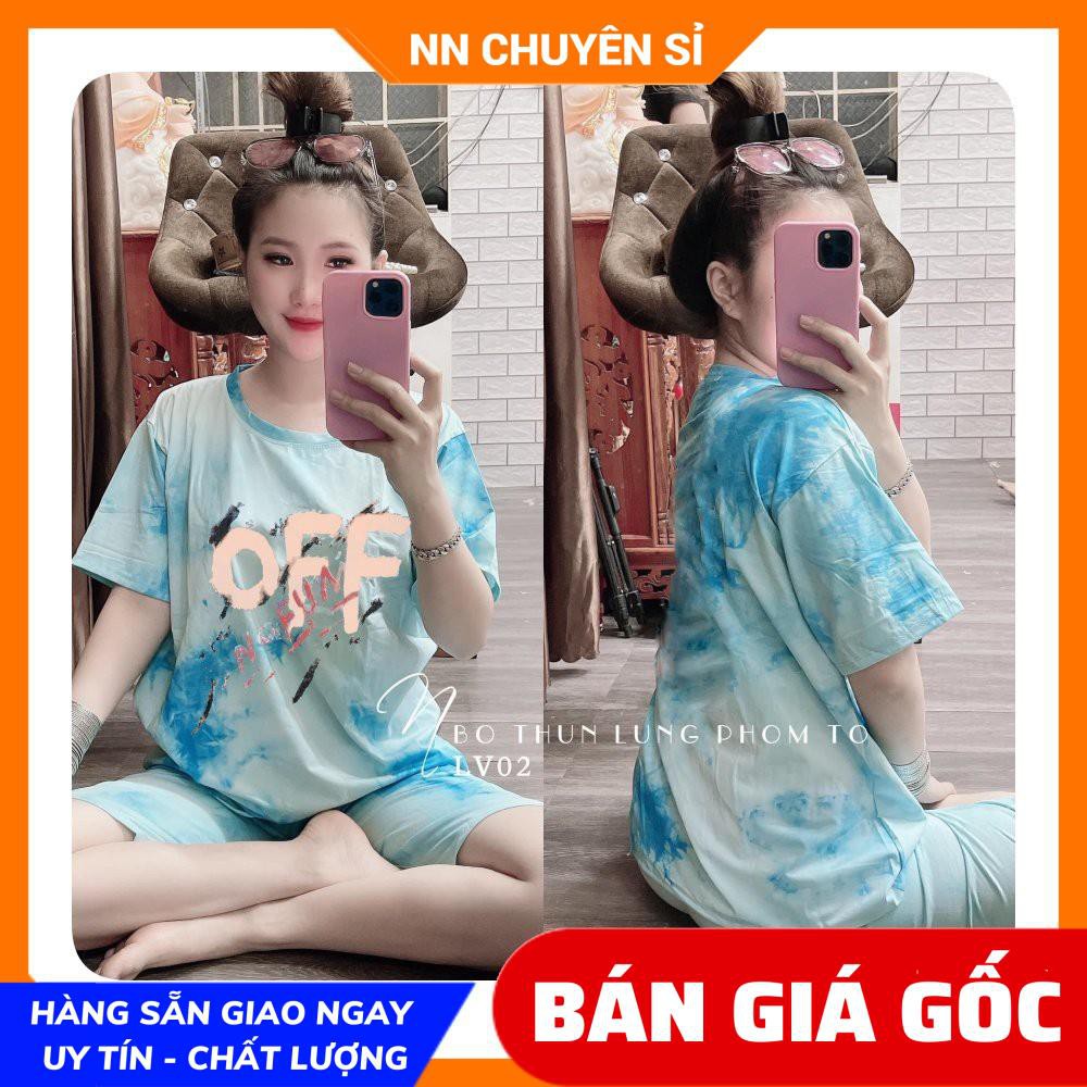 Đồ bộ thun phom to quần lửng mặc nhà in hình cực xinh LV02 ⚡Ảnh thật