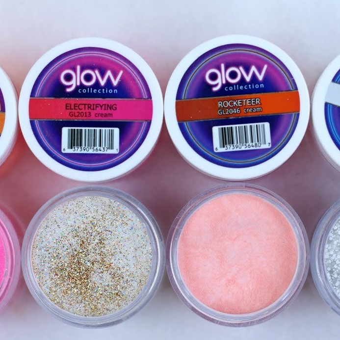 Bột Đắp Đổi Màu Dạ Quang GLOW Glam &amp; Glitzs Chính Hãng USA Phát Sáng , Phúc An Nail Wax