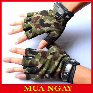 Găng tay chiến thuật 511 rằn ri- cụt ngón