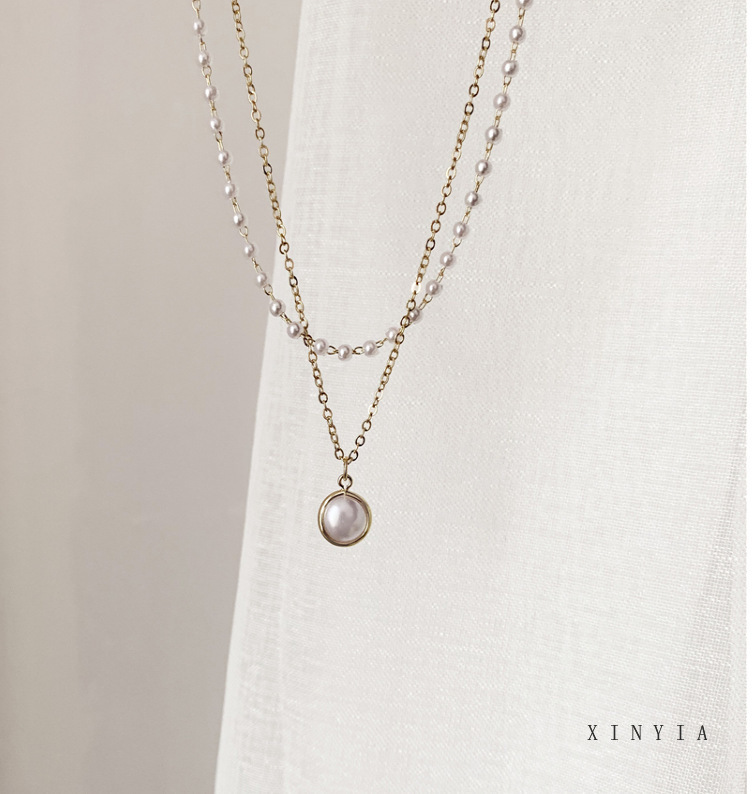 Vòng cổ ngọc trai thiết kế đơn giản khí chất cho nữ