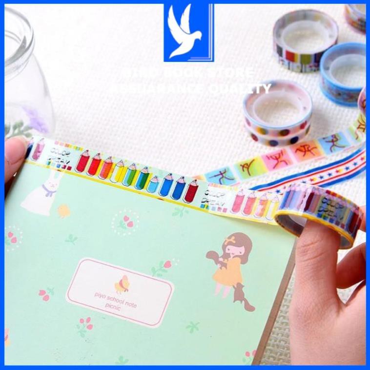 Băng dính washi tape nhiều họa tiết 𝑭𝒓𝒆𝒆𝒔𝒉𝒊𝒑 Bird Book