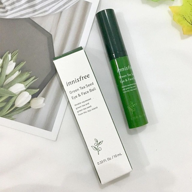 Thanh Lăn Dưỡng Da Mắt Và Da Mặt Innisfree Green Tea Seed Eye &amp; Face Ball PV402