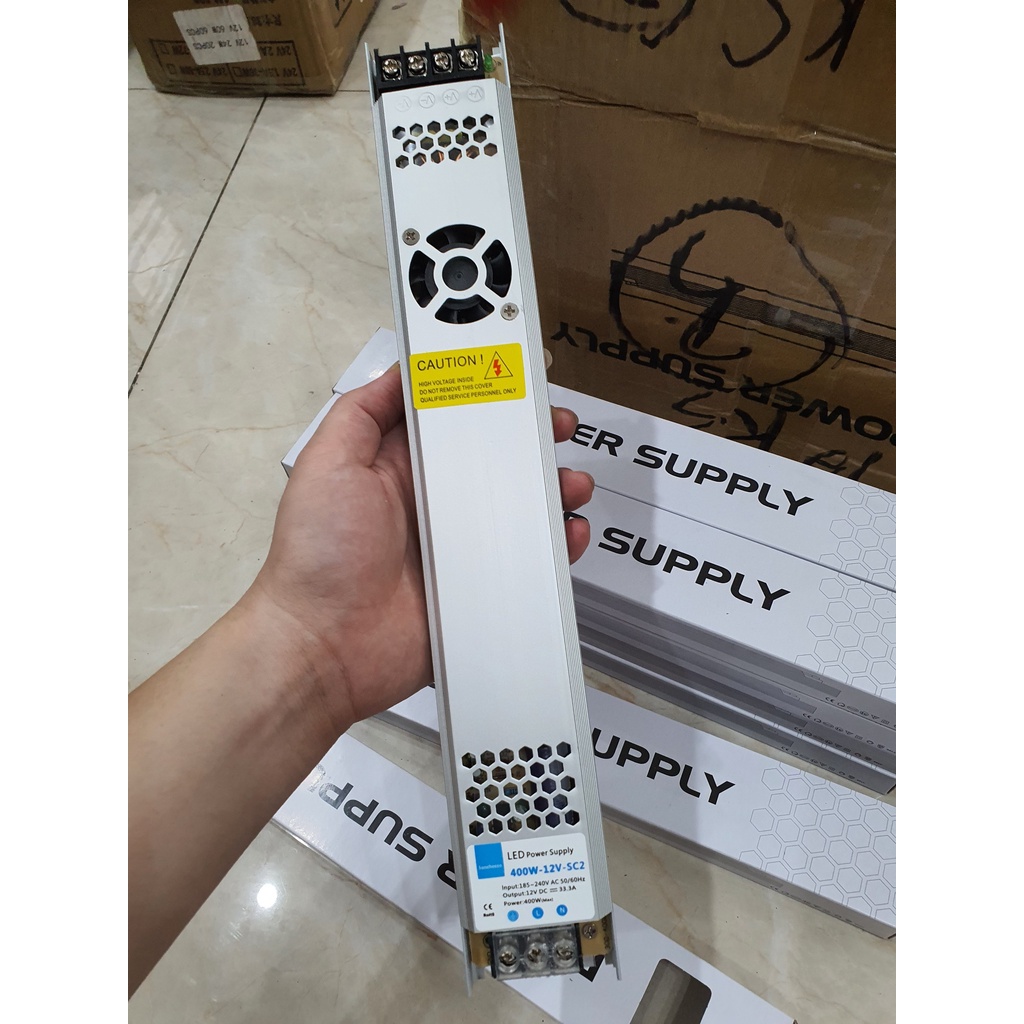 Adapter tổ ong loại dẹt 12v 100W - 400W có quạt. chất lượng cực tốt