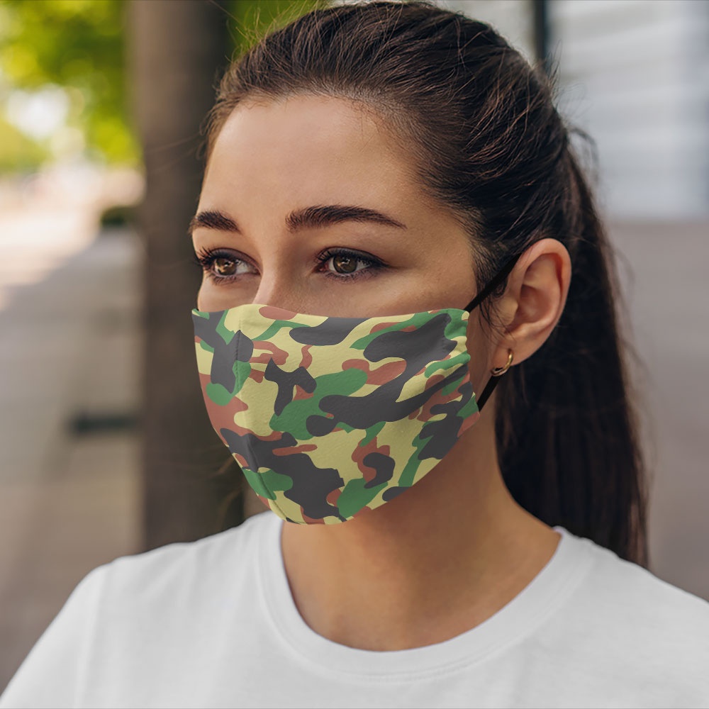 Khẩu trang vải chống bụi CAMOUFLAGE_655 CARTWELL dây đeo mềm đeo thoải mái không đau tai dễ thở thoáng khí