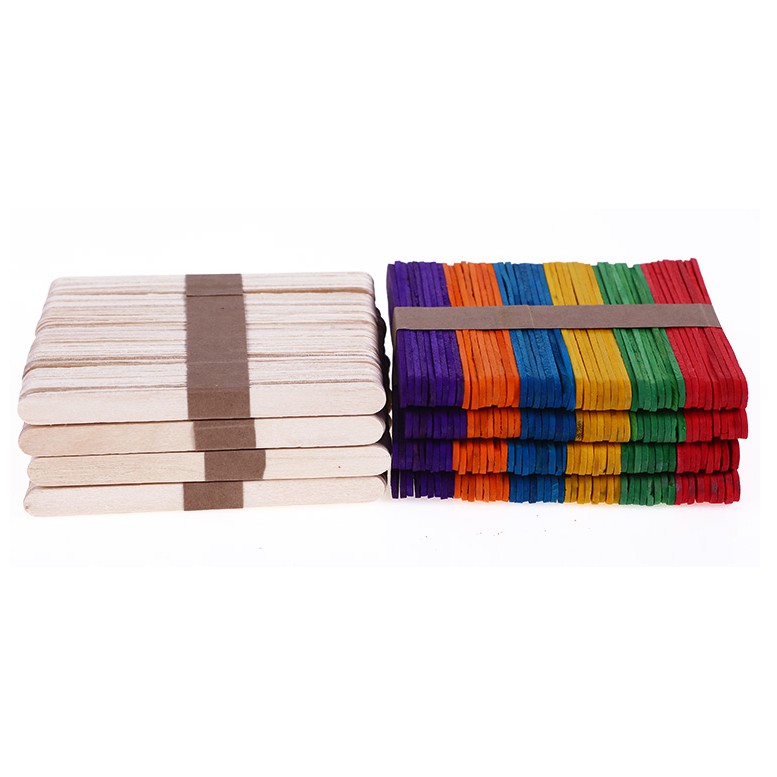 Set 50 que kem MÀU loại to không khía cho bé làm thủ công SIZE 15 cm