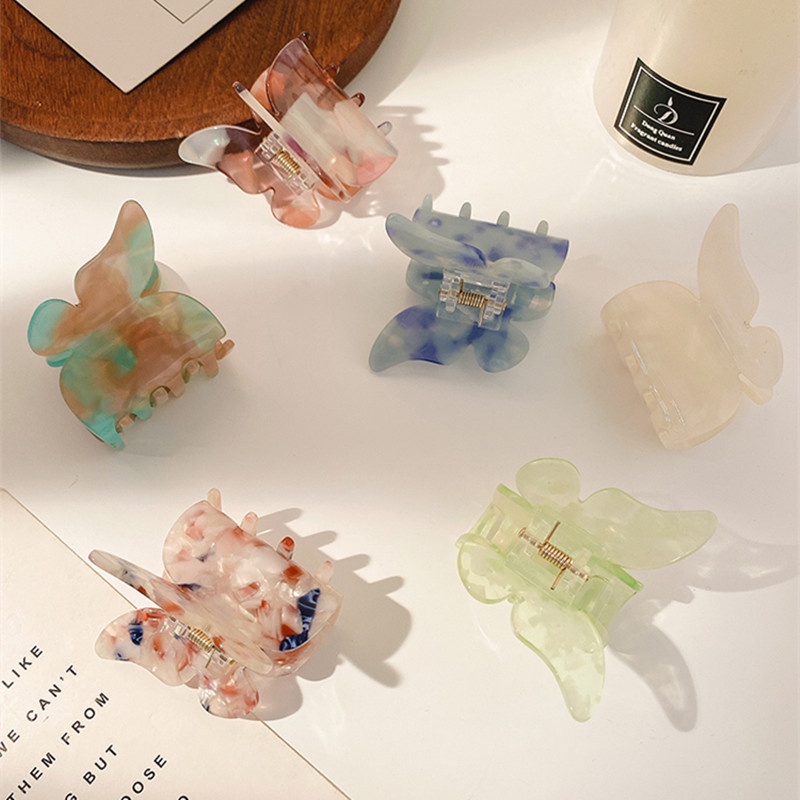 Kẹp Tóc Hình Bướm Chất Liệu Cao Cấp Kiểu Pháp Cổ Điển Thanh Lịch Sang Trọng Phụ Kiện Tóc Nữ