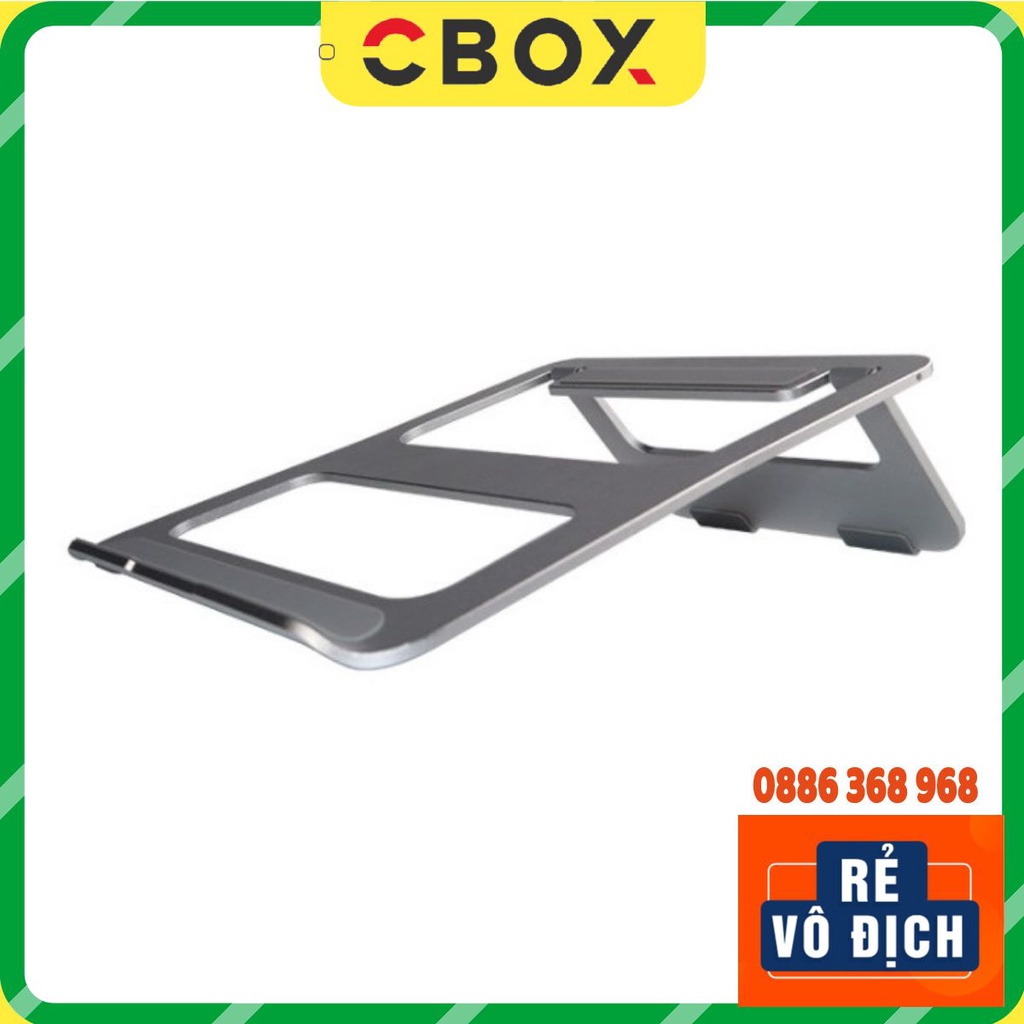 Kệ Đỡ Laptop Macbook Nhôm Gấp Gọn Để Bàn Kiêm Đế Tản Nhiệt Máy Tính Đệm Silicon Chắc Chắn CBOX SE04