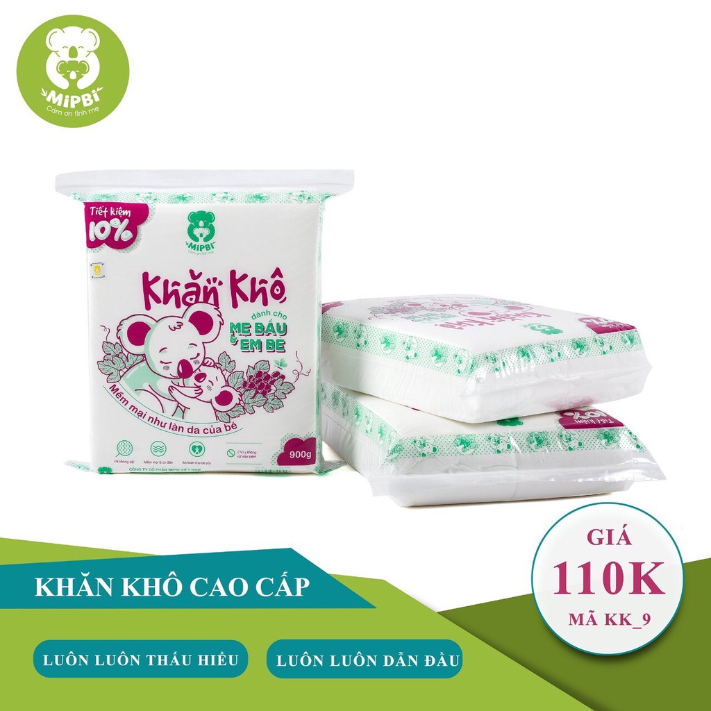 Khăn vải khô đa năng Mipbi 300g/ 600g/ 900g