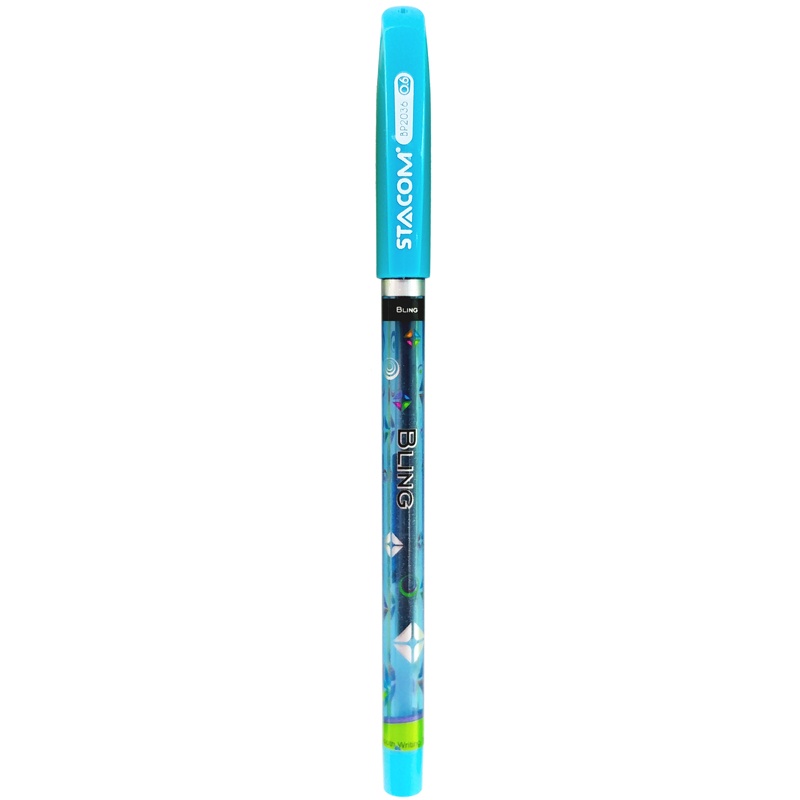 Vỉ 4 + 1 Bút Bi Nhiều Màu 0.6 mm - Stacom VBP2036-C - Mực Xanh