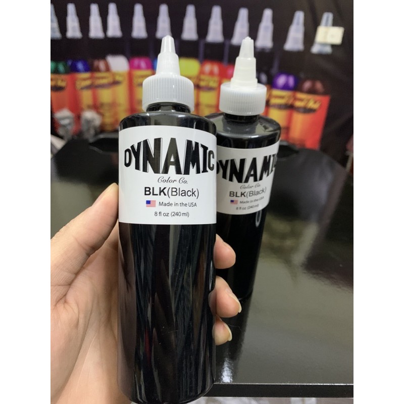 Mực xăm màu đen dynamic chính hãng nhập khẩu USA 8oz hàng có sẵn