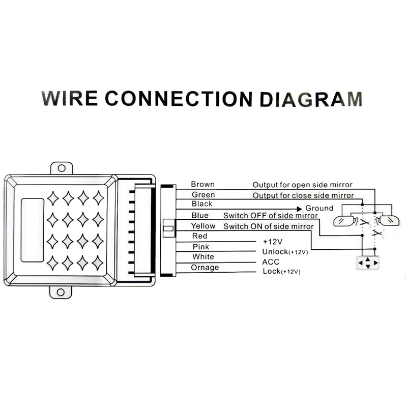 Gương Chiếu Hậu Gấp Mở Tự Động Thông Dụng Cho Xe Hơi