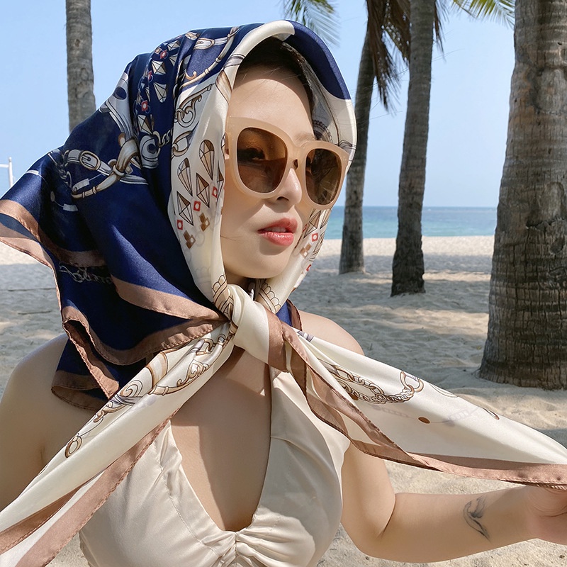 Khăn quàng cổ Haimeikang chống nắng in họa tiết thời trang 90cm