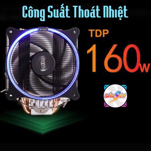 Quạt tản nhiệt CPU PCCooler GI-UX4 . LED Ring, điều tốc PWM . Hiệu năng cực cao.