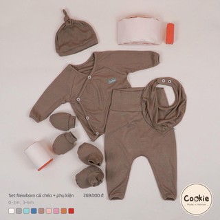 Set Newborn cài chéo Cookie_ Đồ sơ sinh cho bé