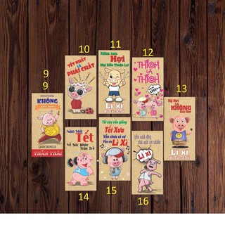 Combo 100 lì xì tết chú heo 2019 cực kute
