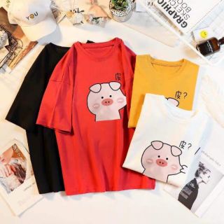 Áo phông unisex con lợn cute