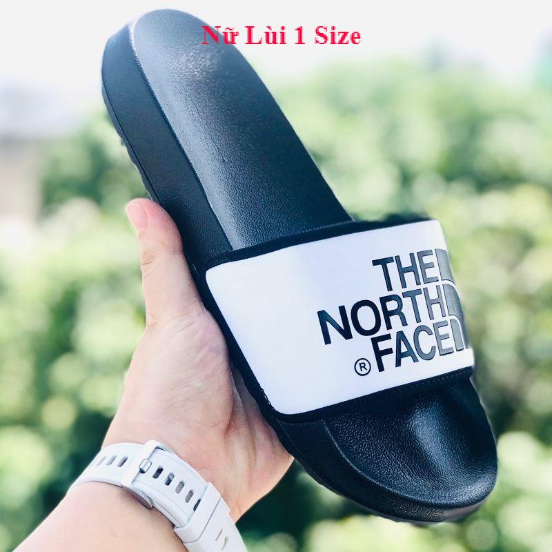 Dép unisex ❤️FREESHIP + Hộp❤️ dép the north face quai ngang thể thao nam nữ in chữ nổi, để ip siêu bền, đen-trắng