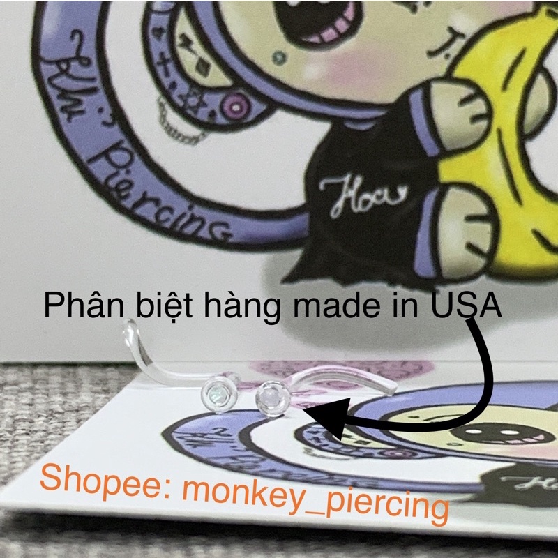 Khuyên Mũi Thủy Tinh Trong Suốt ( giá bán là 1 chiếc )