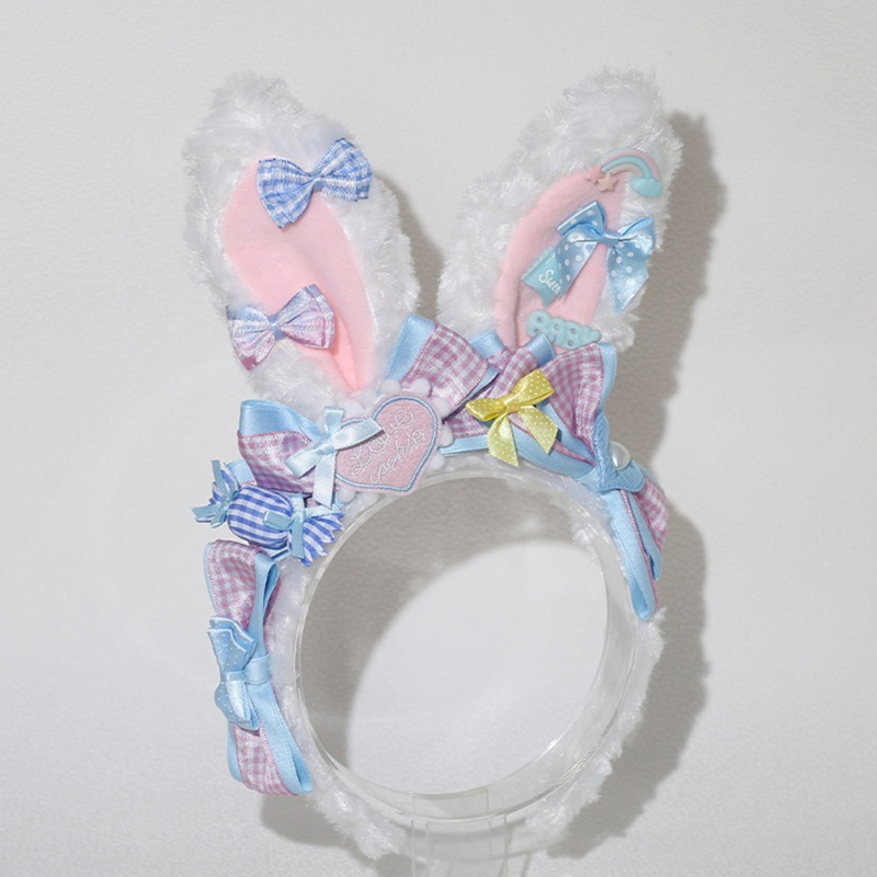 Băng Đô Tai Thỏ Họa Tiết Hoạt Hình Phong Cách Lolita