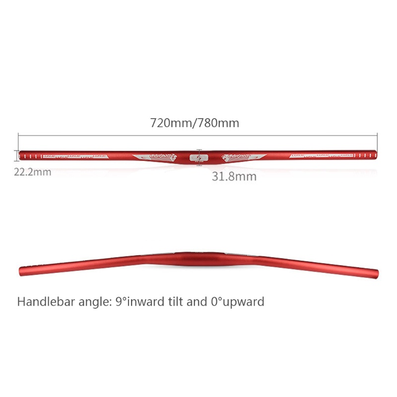 Tay Lái Xe Đạp MTB Chất Liệu Hợp Kim Nhôm Kích Thước 720 / 780mm 31.8mm