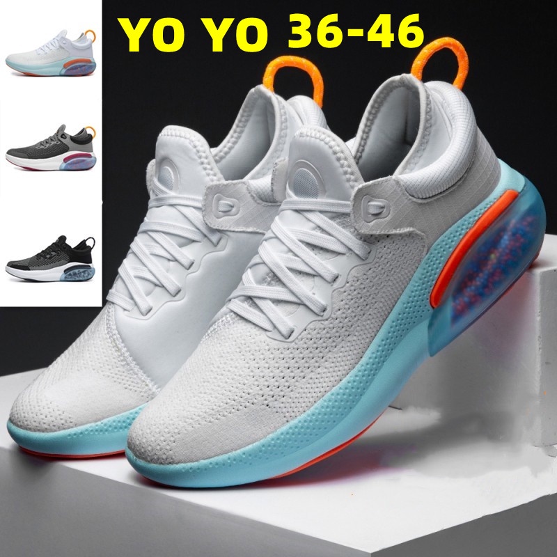 Giày thể thao thông thường cỡ lớn mới cho nam và nữ 36-46, chạy bằng vải bay, chống trượt, chống mài mòn, nhẹ và thoáng khí giày bóng rổ