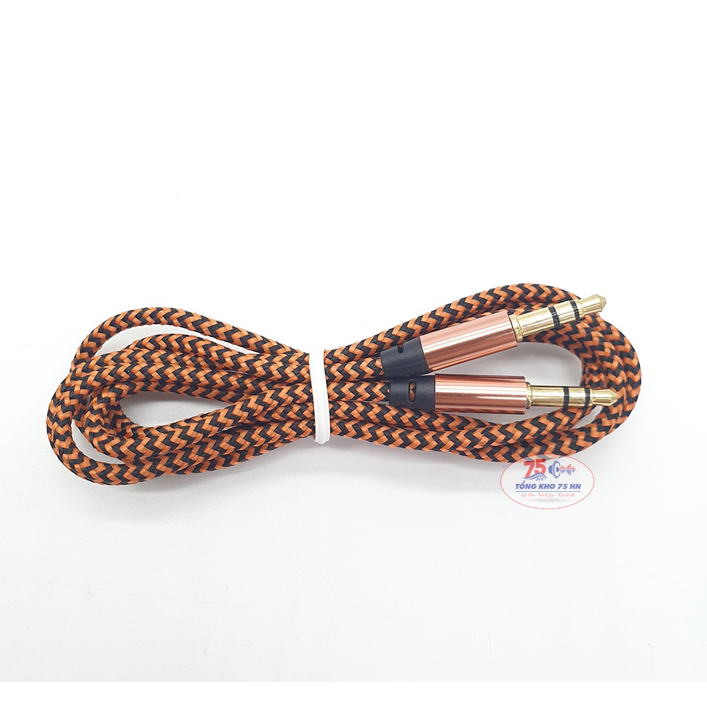 Cáp âm thanh 3.5mm kết nối VIDEO/AUDIO/lấy nhạc chuẩn dài 1m, có bọc chống đứt