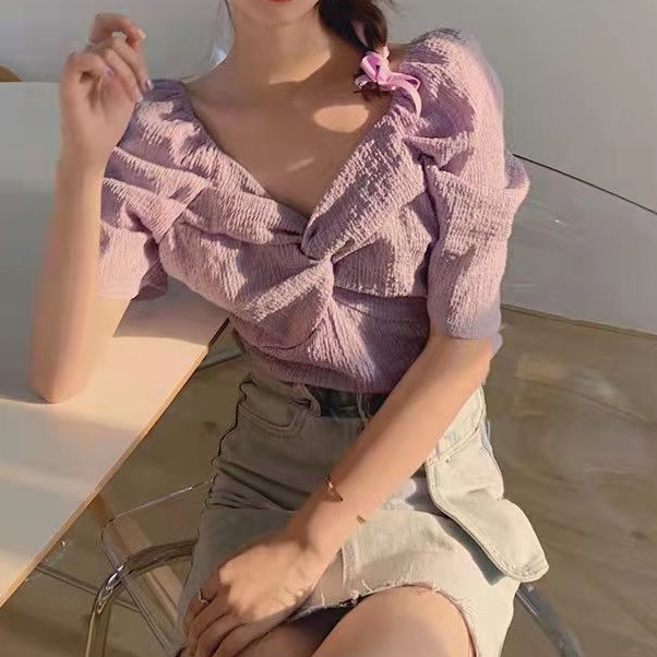 Áo Sơ Mi Ngắn Tay Phong Cách Hàn Quốc Thời Trang Mùa Hè Mới 2022 Dành Cho Bạn Nữ